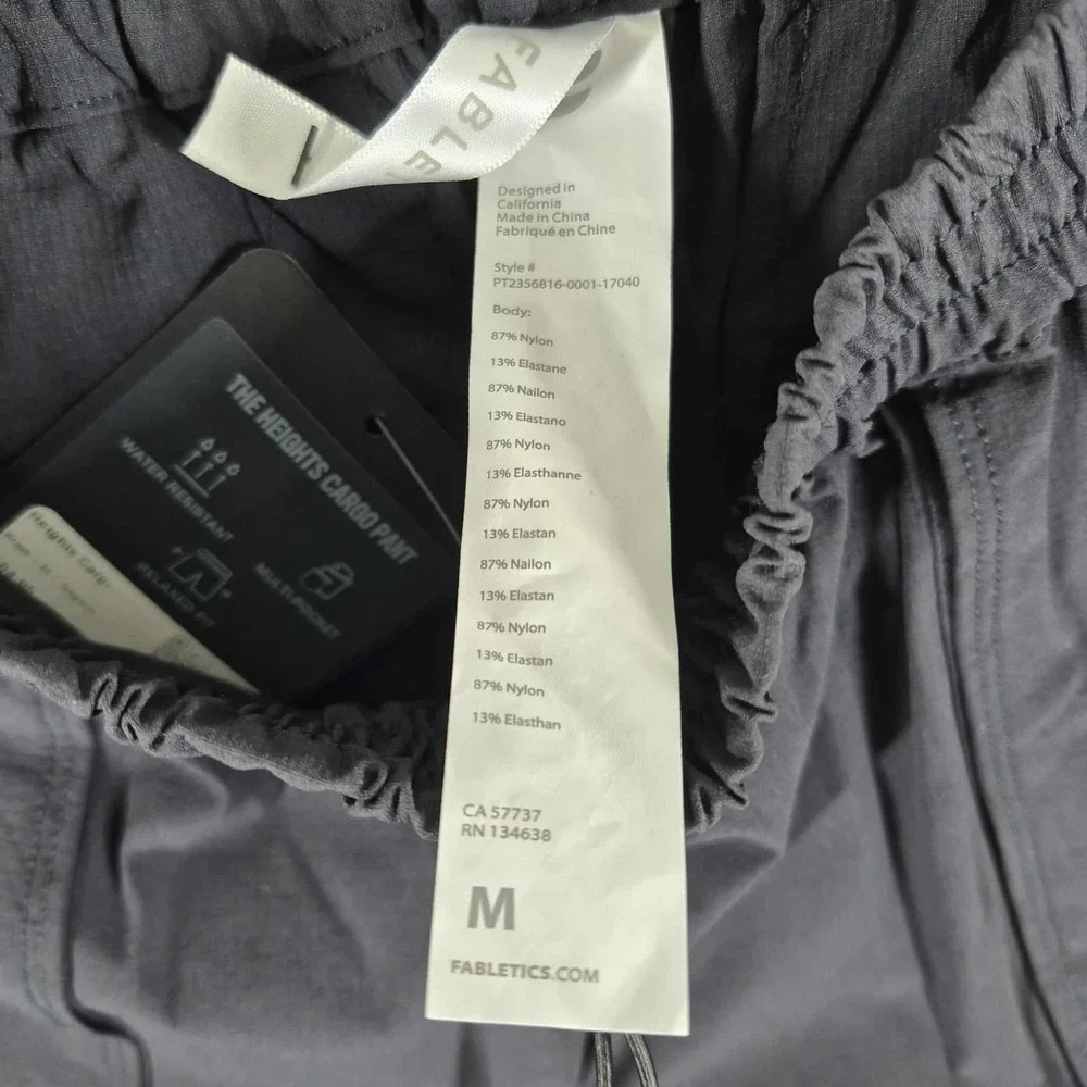 Fabletics The Heights Cargo Pant Women's Medium Black Drawstring Relaxed‎ NWT - Picture 7 of 10